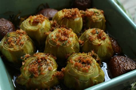 Olive Oil Roasted Baby Artichokes Dish N The Kitchen