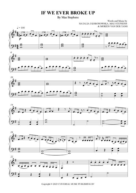 If We Ever Broke Up Arr S Carlile By Mae Stephens Sheet Music For