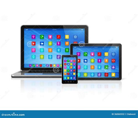 Smartphone, Digital Tablet Computer And Laptop Stock Photography ...