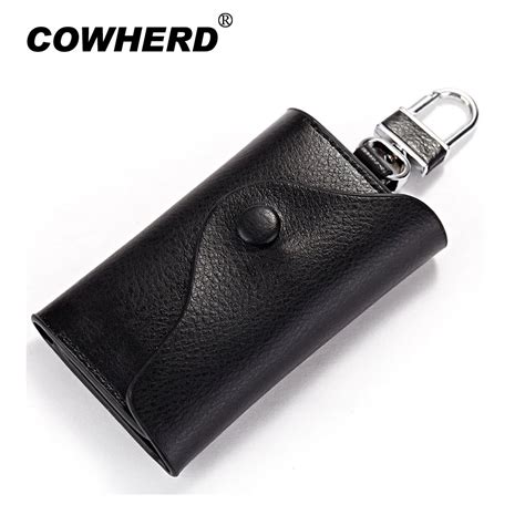 2018 New Genuine Leather Car Key Wallets Men Key Holder Housekeeper