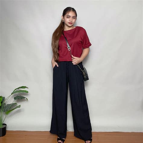 Black Wideleg Linen Pants