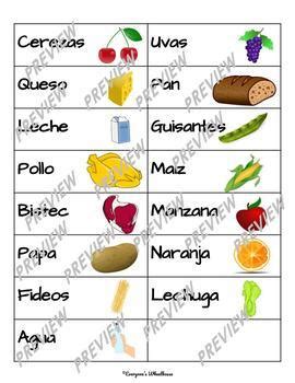 Spanish Foods Vocabulary Cues By Everyone S Wheelhouse Tpt