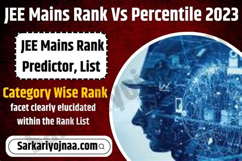 JEE Main Rank Vs Percentile 2023 JEE Mains Rank Predictor List