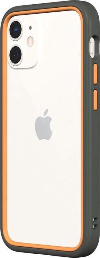 RhinoShield CrashGuard NX Apple IPhone 12 Mini Hoesje Grijs Oranje Bol