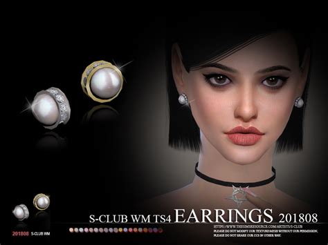 Pearl Earrings The Sims 4 P1 Sims4 Clove Share Asia Tổng Hợp Custom