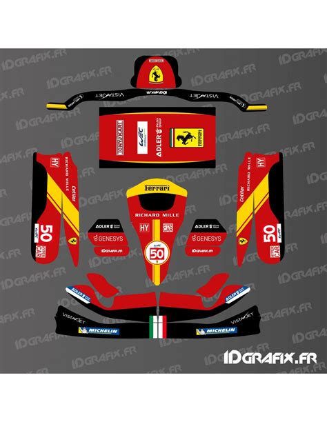 Kit gráfico Ferrari Le Mans Edition para Karting Tony Kart M4 id