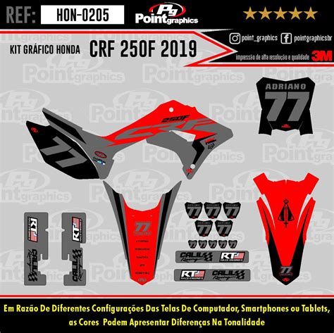 Gráfico p CRF250F 19 Nacional Point Graphics Pgraphix Adesivos