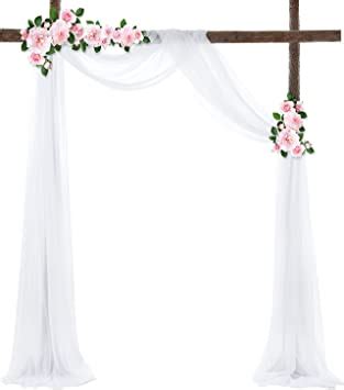 Fyblossom Hochzeit Vorhang Wei Hochzeitsbogen Querbehang Freihanddeko