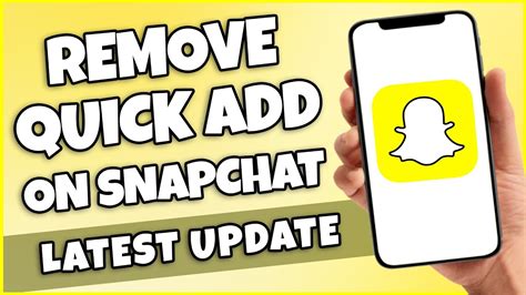 How To Remove Quick Add On Snapchat SIMPLE FAST YouTube