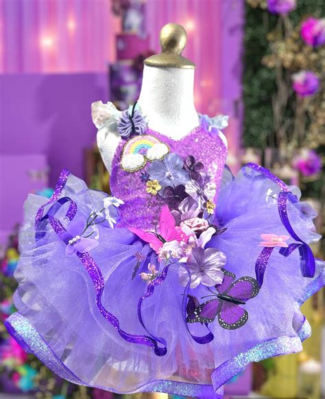 Dress Isabella Party Encanto Encanto Tutu Purple Dress Etsy