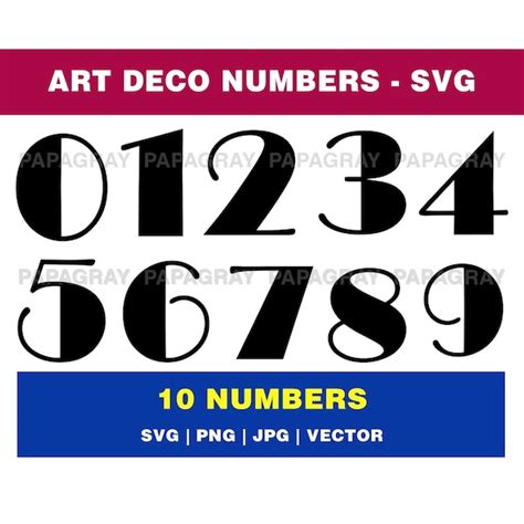 Art Deco Numbers Stencils - Etsy