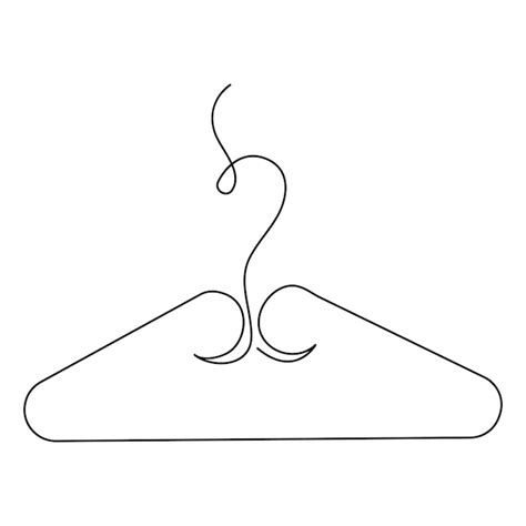 Premium Vector Continuous One Line Art Drawing Of Doodle Hanger