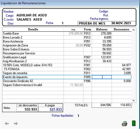 Gestionyadmin Cálculo De Liquidación De Sueldo