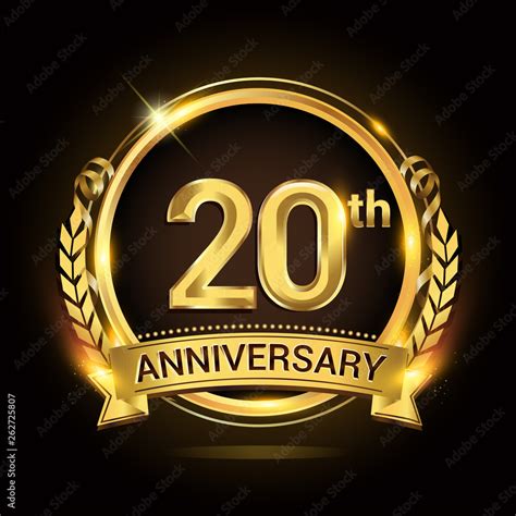 20th Golden Anniversary Logo 20 Years Anniversary Celebration With