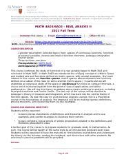 Math Fm Course Outline Fall Docx We Recognize And Acknowledge