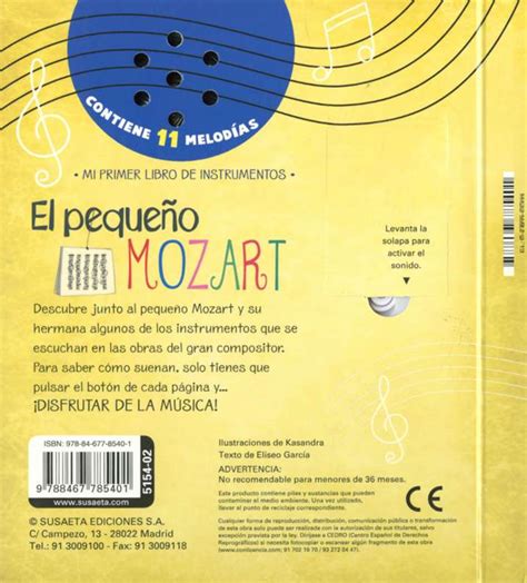 El pequeño Mozart Editorial Susaeta Venta de libros infantiles