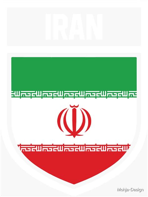 Iran National Flag In Coat Of Arms Sticker For Sale By Mohja Design Redbubble