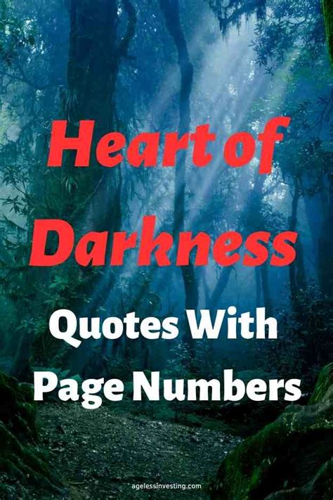 50 Heart Of Darkness Quotes With Page Numbers Ageless Investing