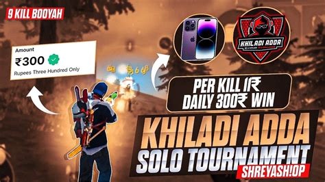 9 Kill Booyah 129 Win In 1 Match Khiladi Adda App Solo