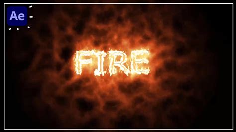 Fire Text Animation In After Effects Cg Animation Tutorials