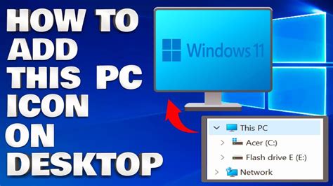 How To Add This Pc Icon At The Desktop In Windows Youtube