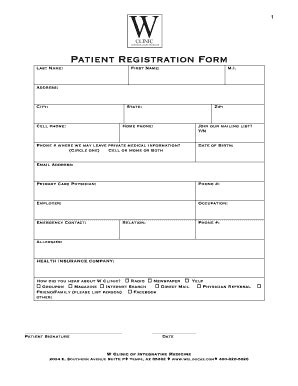 Fillable Online Female Intake Forms Wclinic Slovak Short Doc Fax