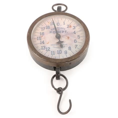 Triner Scale Mfg. Co. 20lb Hanging Post Office Scale, Early 20th Century | EBTH