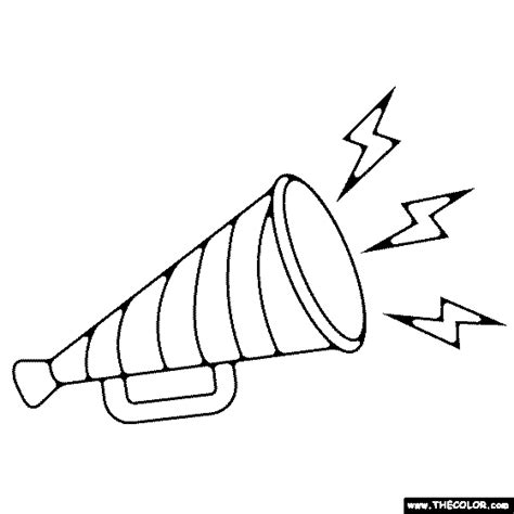 Cheer Megaphone Coloring Page