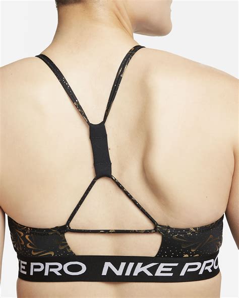 Nike Pro Indy Womens Light Support Padded Strappy Sparkle Sports Bra Nike Cz