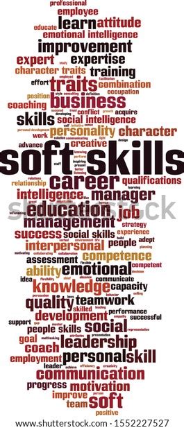 Soft Skills Word Cloud Concept Collage Stock Vector Royalty Free