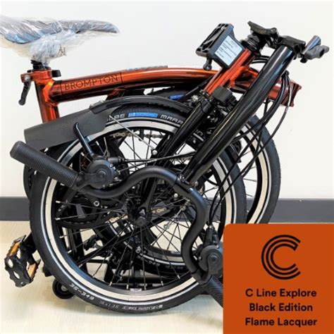 Brompton C Line Explore Black Edition Flame Lacquer Singapore Buy Now