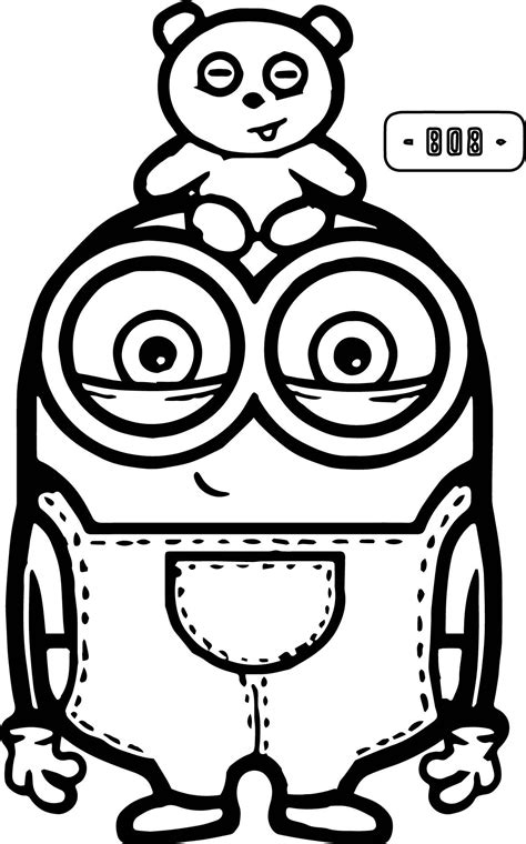 Cute Minion Coloring Pages