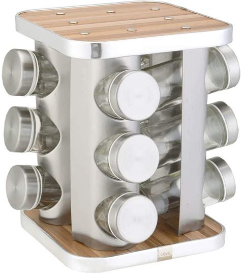 Feeling Mall Rotating Spice Rack Organizer Revolving Tower For Kitchen