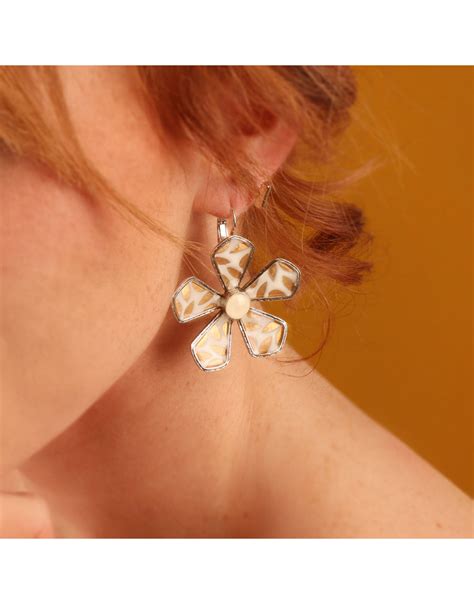 Boucles D Oreilles Taratata Lovely Argent Blanc