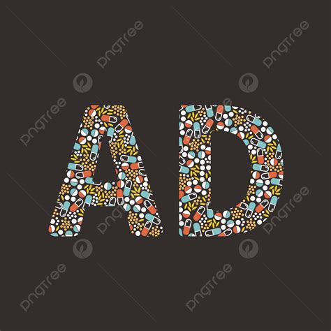 Hand Drawn Element Vector Art PNG Medical Disease Name Color Medicine