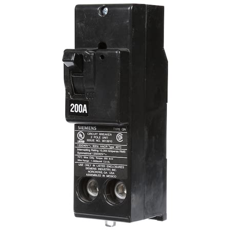 Siemens Qp 200 Amp 2 Pole Main Circuit Breaker Qn2200 At