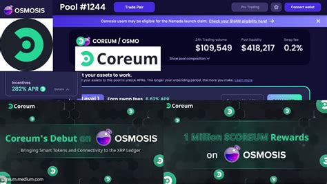 Coreum S Debut On Osmosis Million Core Rewards Youtube