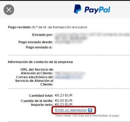 C Mo Cobrar Un Reembolso En Paypal Correo Electronico Correo Enviar