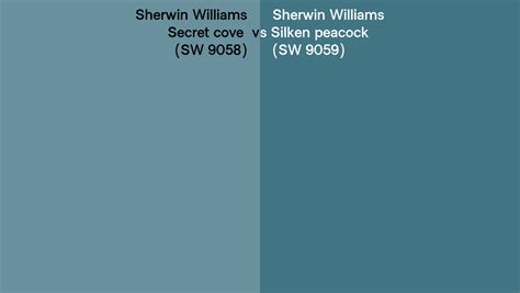 Sherwin Williams Secret Cove Vs Silken Peacock Side By Side Comparison