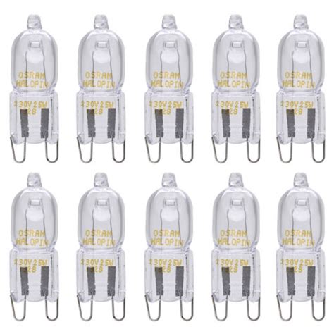 10X OSRAM Oven Halopin 25w G9 Halogen Capsule Light Bulb For Cooker