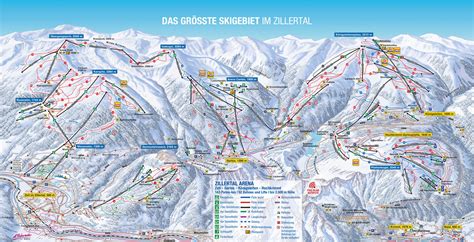 BERGFEX Plan de piste Königsleiten Wald Zillertal Arena Carte