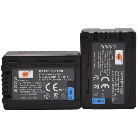 Dste Pcs Vw Vbk Rechargeable Battery For Panasonic Sdr Sx Gk Sdr