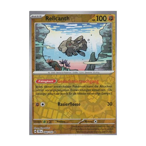 Relicanth Holo Reverse Holo Gewalten Der Zeit Pokemon Karte Kaufen