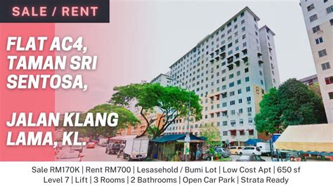 Sale Rent Flat Ac Taman Sri Sentosa Jalan Klang Lama Jual Sewa Youtube