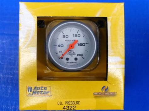 Sell Auto Meter 4322 Ultra Lite Mechanical Oil Pressure Gauge 0 200 PSI