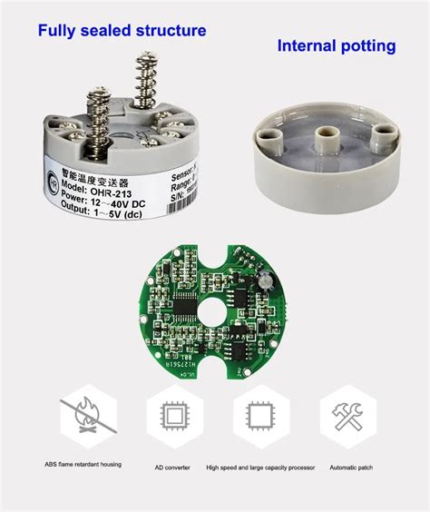 Intelligent Temperature Transmitter 4 20ma Temperature Sensor Pt100