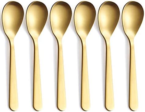 12 Pcs Coffee Spoons Set 67 Gold Tea Spoons Long Handle