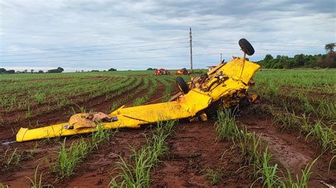 Acidente aéreo piloto morre após avião agrícola cair na zona rural de