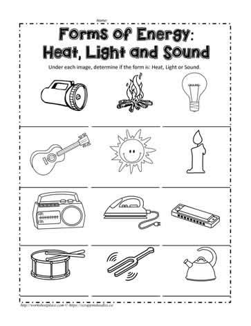 Light And Sound Worksheets