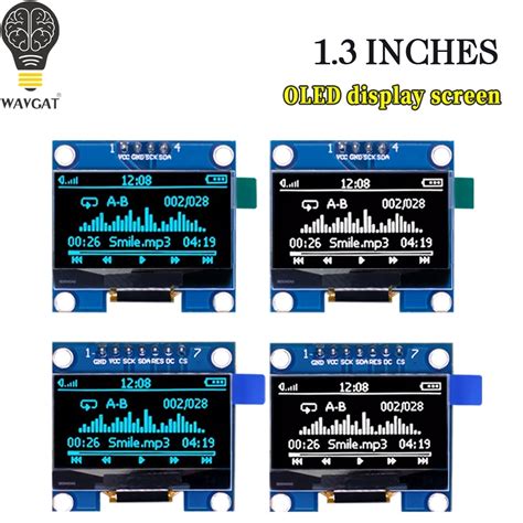 Tela De Exibi O Do M Dulo Oled Led Lcd Branco Azul X Spi Iic I C